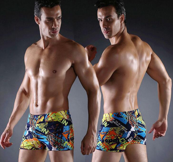 W25060-2 Boxer Spandex Mens Swimwear